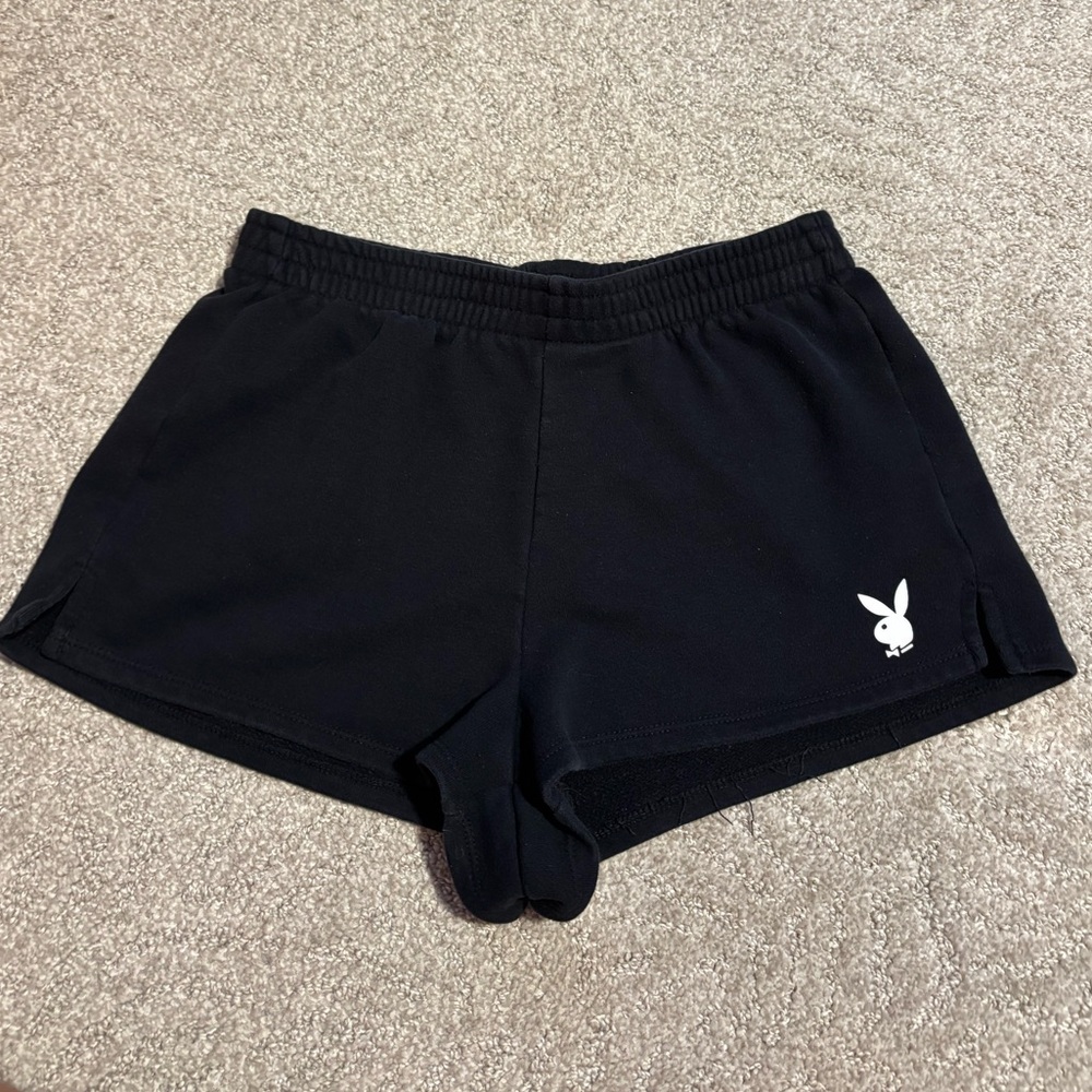 PLAYBOY by PacSun Black Lounge Shorts